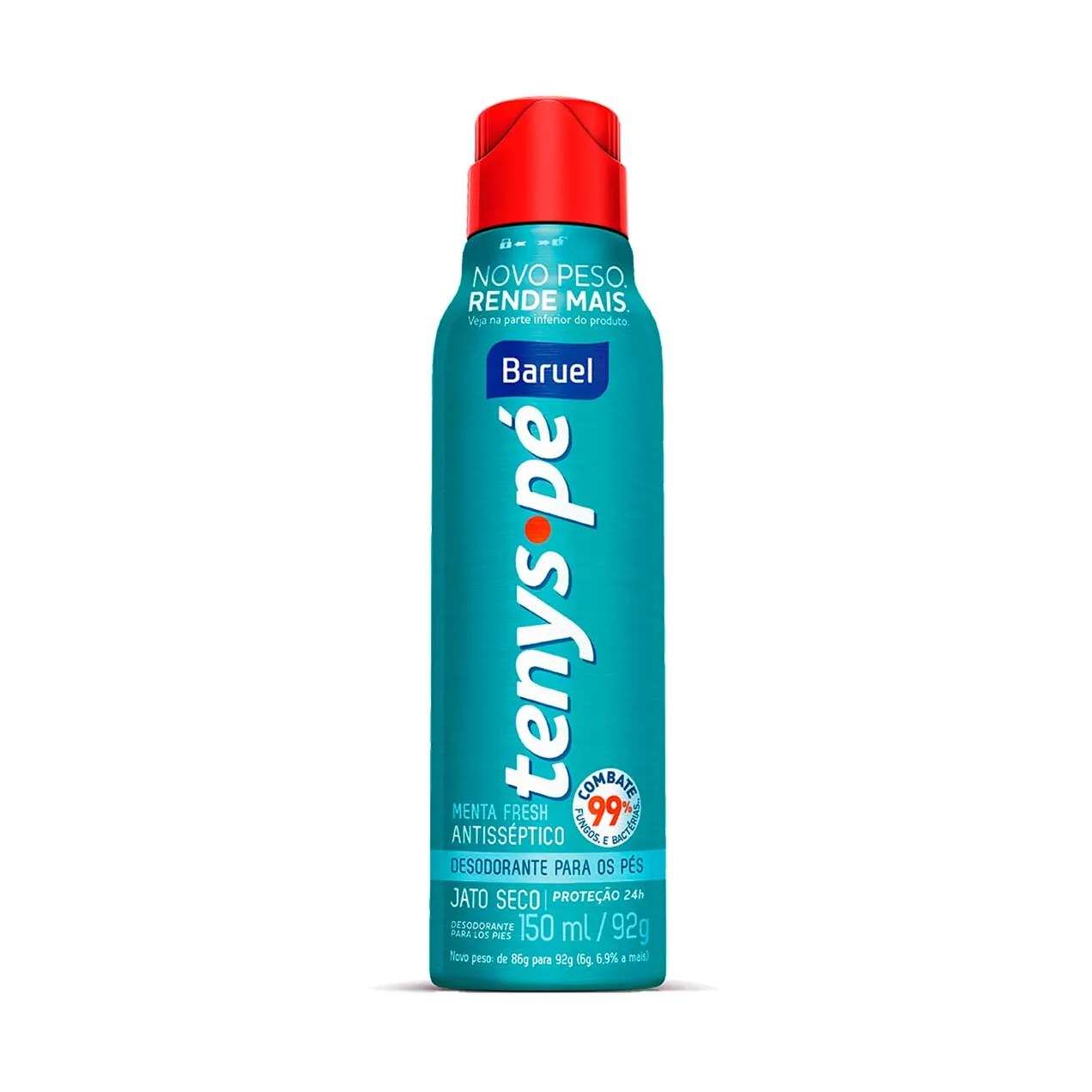 Talco Pes Tenys Pe Baruel Aerossol 150ml Canforado - 12un