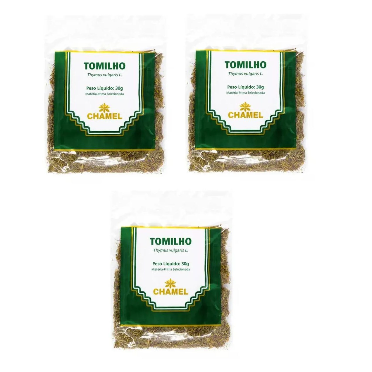 Kit 03 Pacote de Chá de Tomilho 30g - Chamel