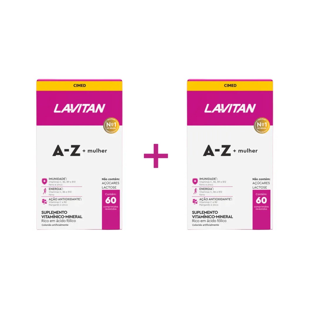 Kit 2 Lavitan A-z Mulher Suplemento com 60 Capsulas - Cimed