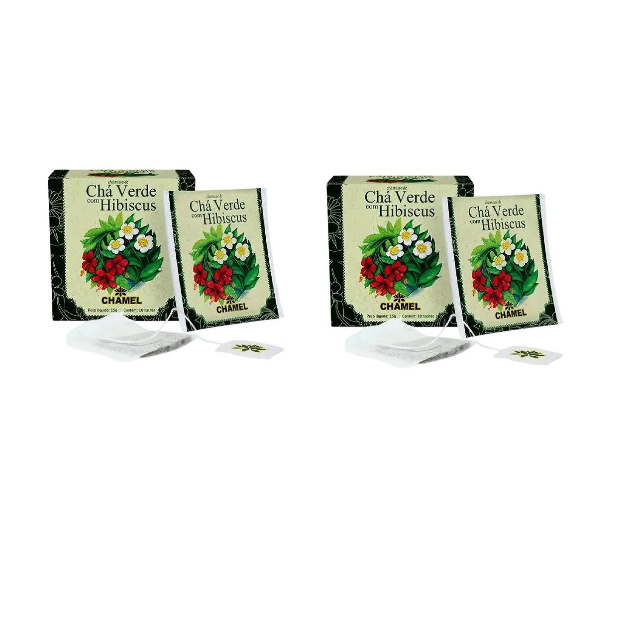 Kit 02 Caixa com 10un de Sachê de Chá Energize 15g - Chamel