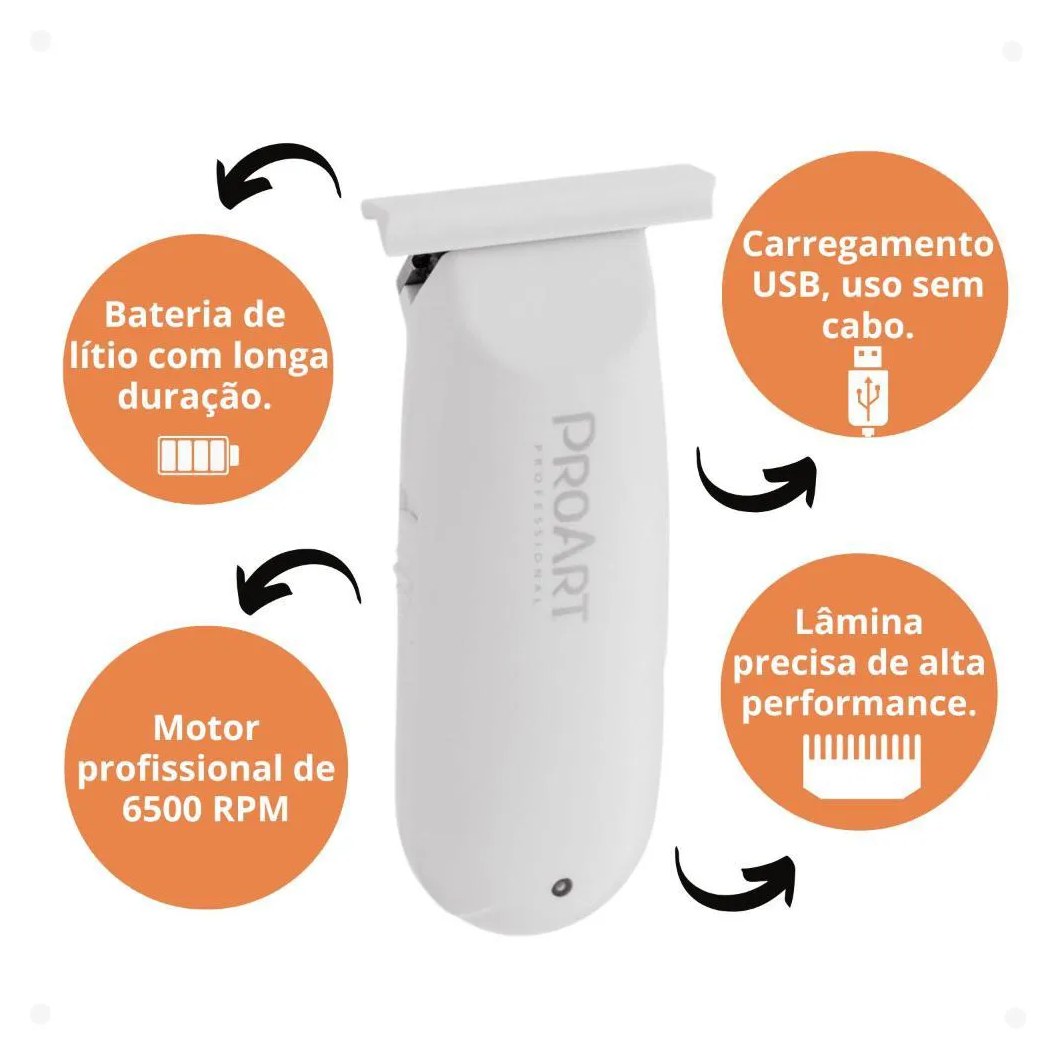 Máquina de Acabamento Proart Probarber Branca Mas01b