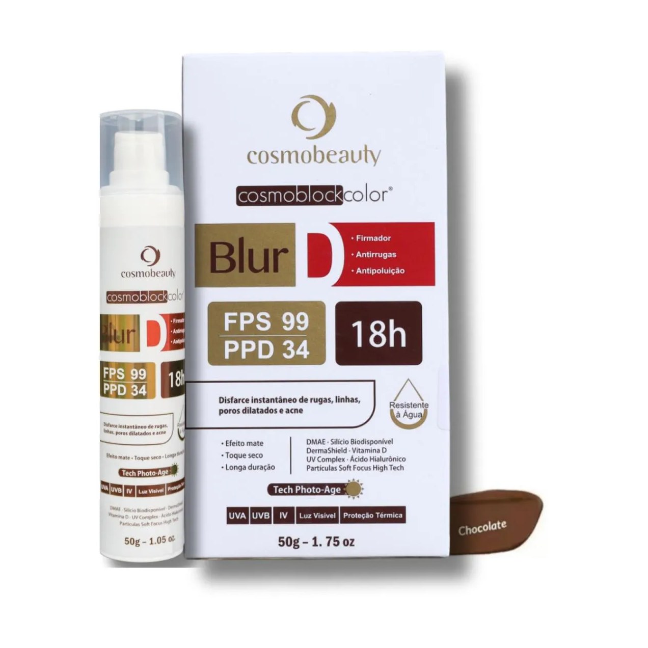 Cosmobeauty Cosmoblock Blur D 18H Firmador Fps 99 50G - Chocolate