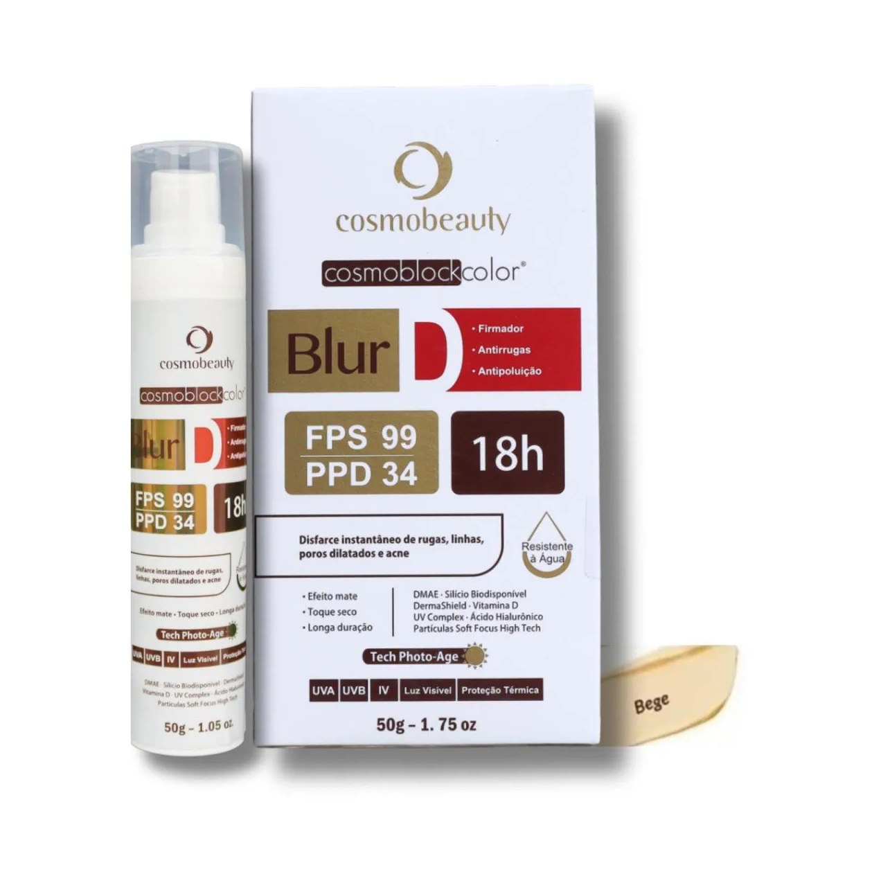 Cosmobeauty Cosmoblock Blur D 18h Firmador Fps 99 50g - Bege
