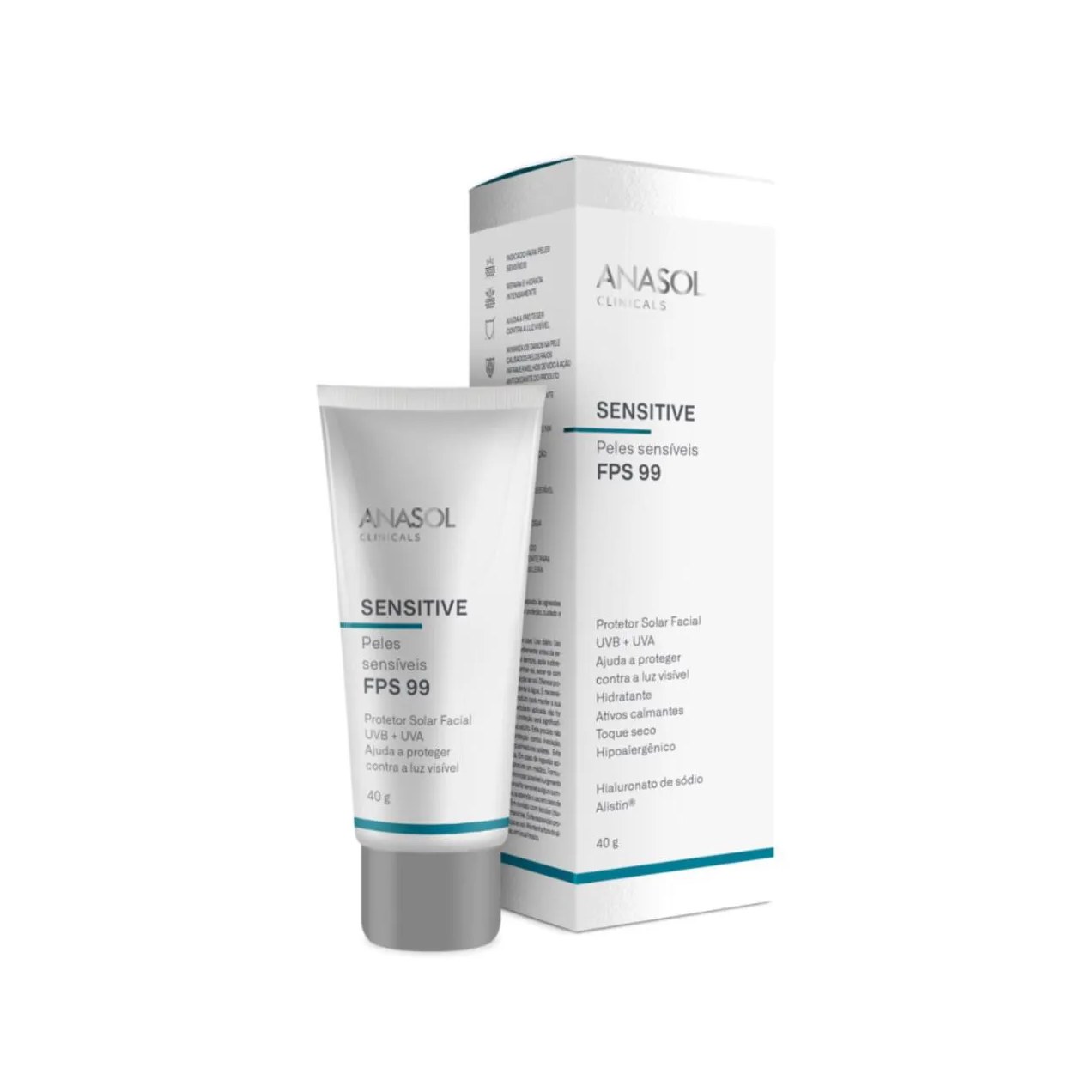 Protetor Solar Facial Sensitive Fps99 40g – Anasol