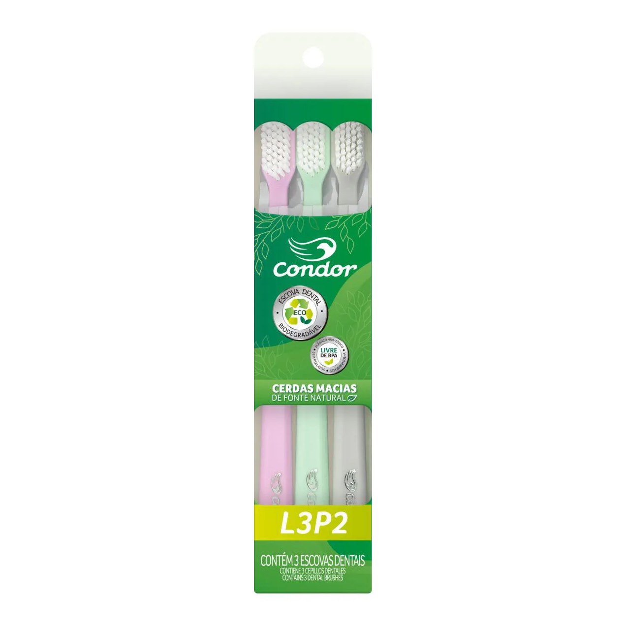 Escova Dental Macia Condor Eco Leve 3 Pague 2 Unidades