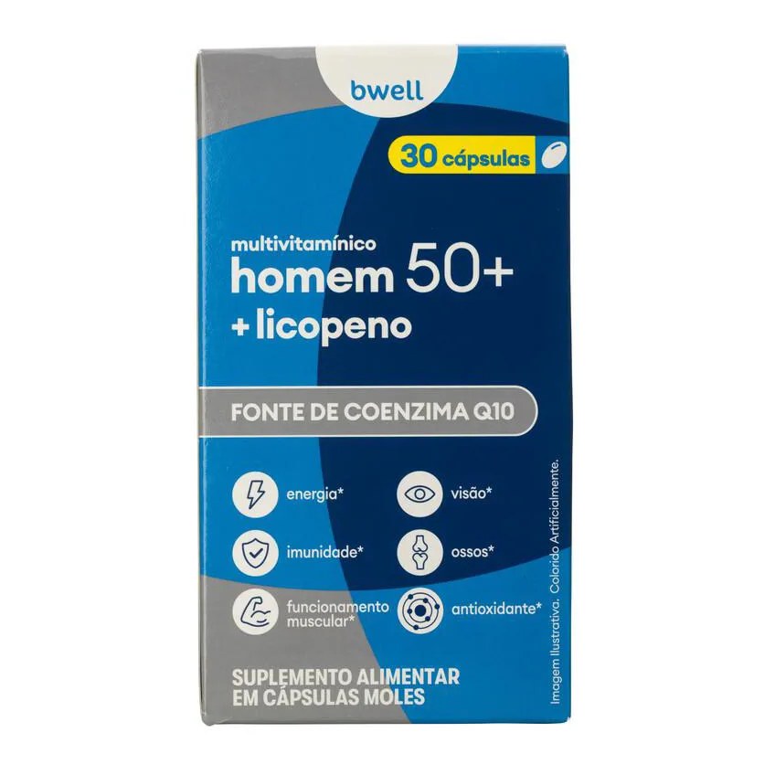 Polivitamínico bwell Homem Senior 50+ 30 Cápsulas