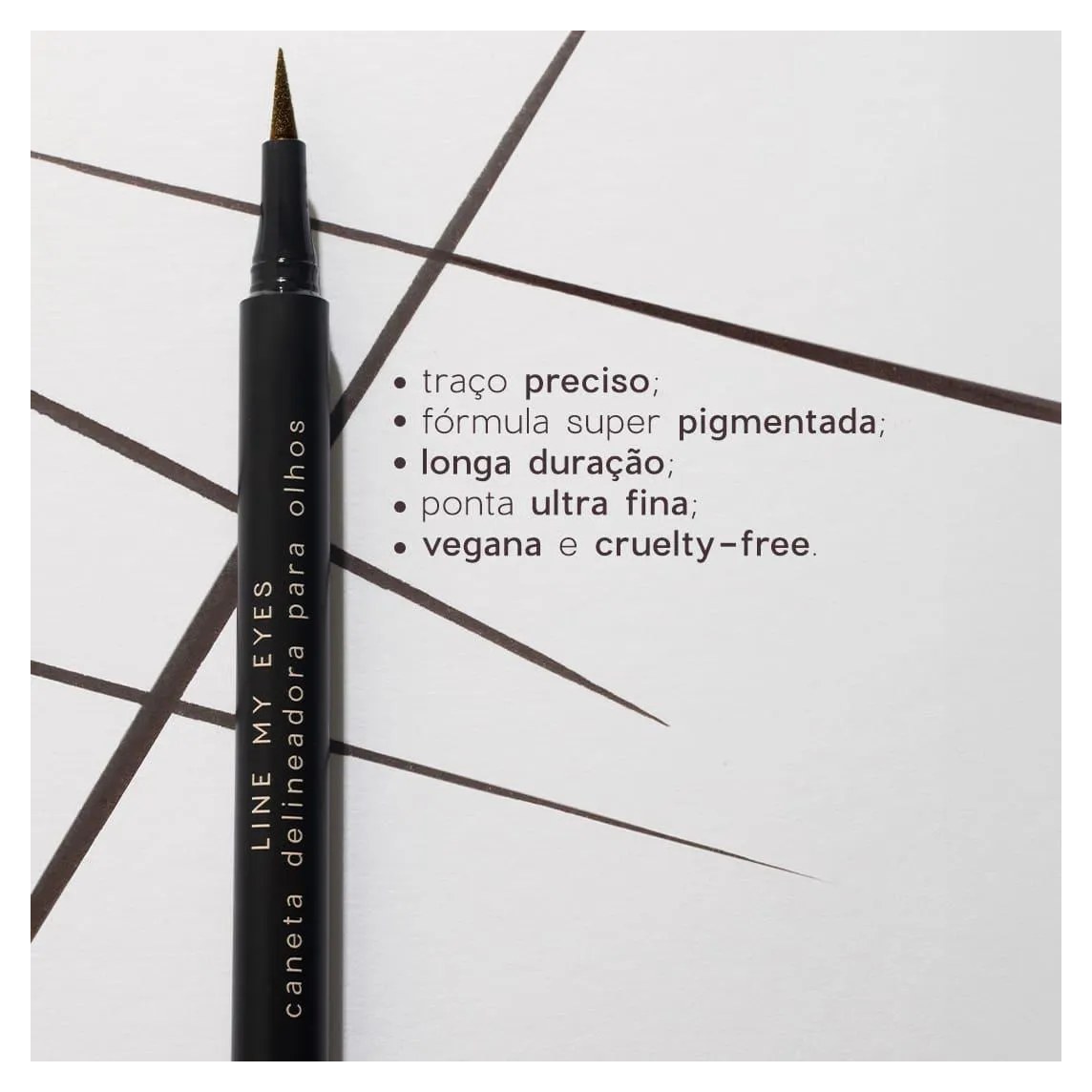Caneta Delineadora Marrom - Line My Eyes Océane Edition 1,2ml