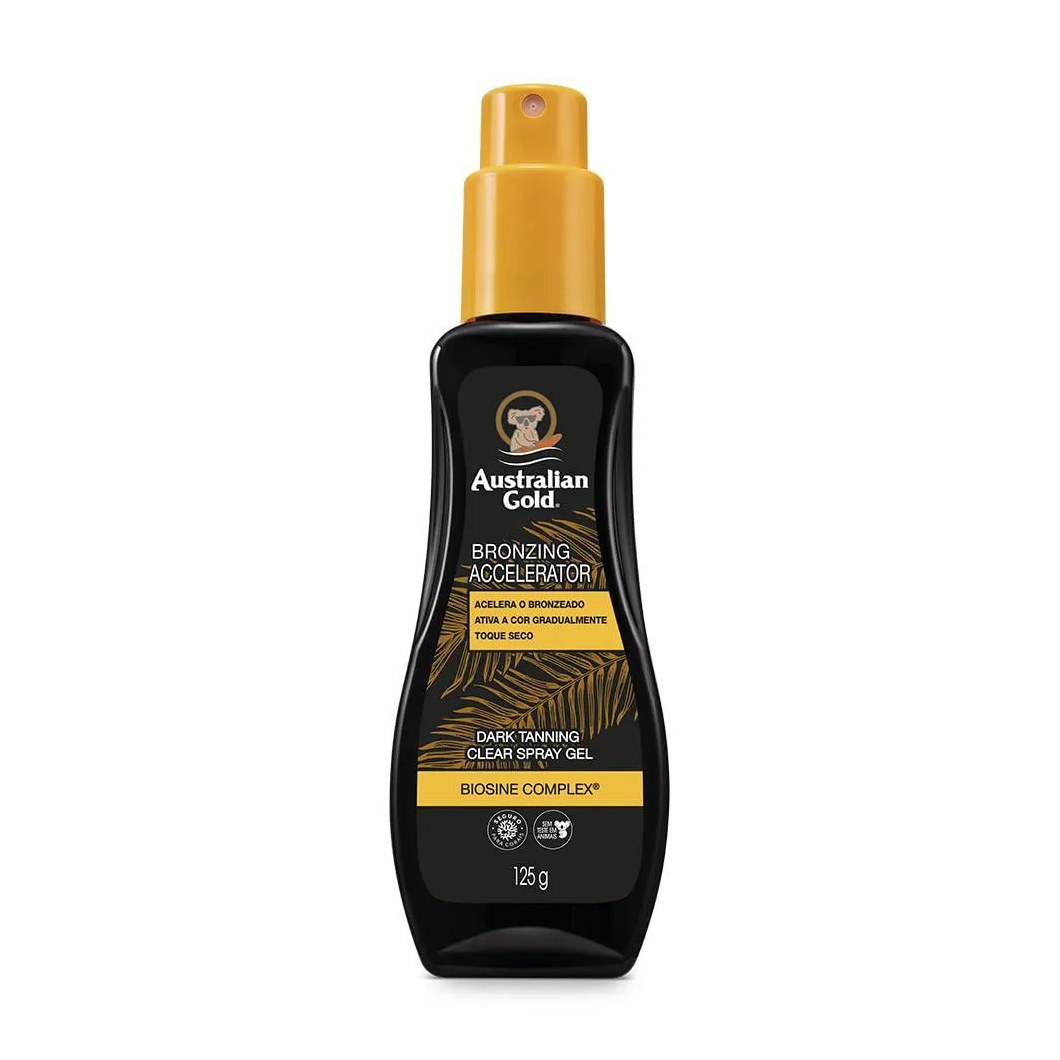 Australian Gold Bronzing Accelerator Dark Tanning Clear Spray Gel 125g
