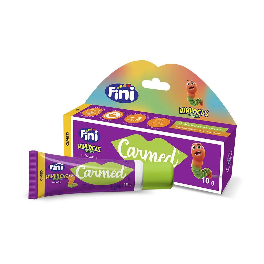Cimed Carmed Fini Minhocas Azedinhas Gloss Hidra Labial 10g