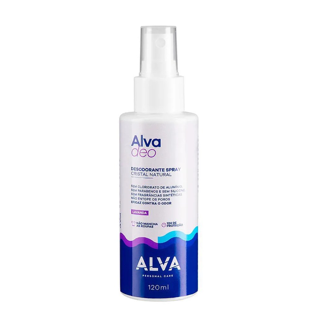 Alva Desodorante Spray Cristal Natural Lavanda 120Ml