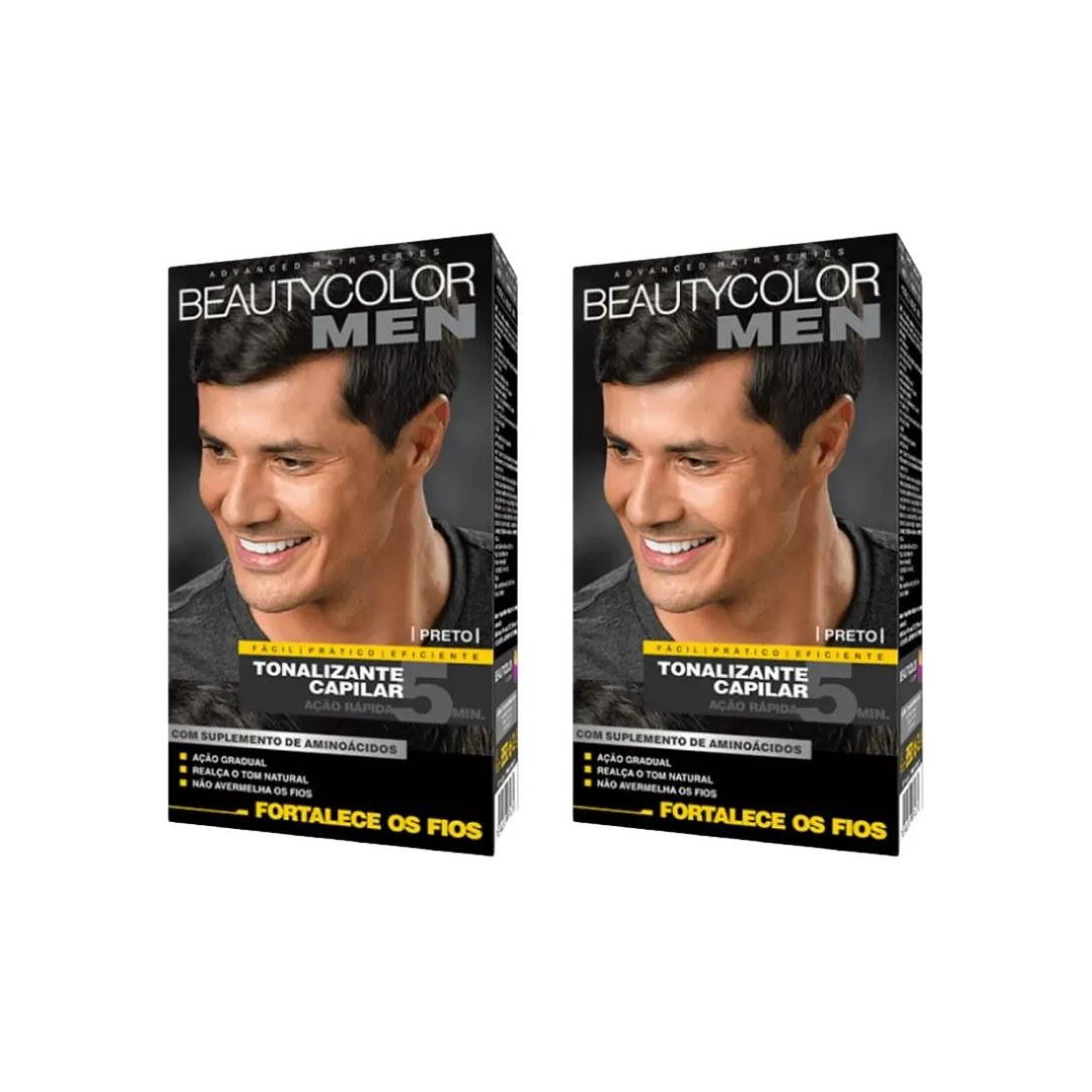 Coloraçao Beauty Color Men Preto - Kit C / 2un