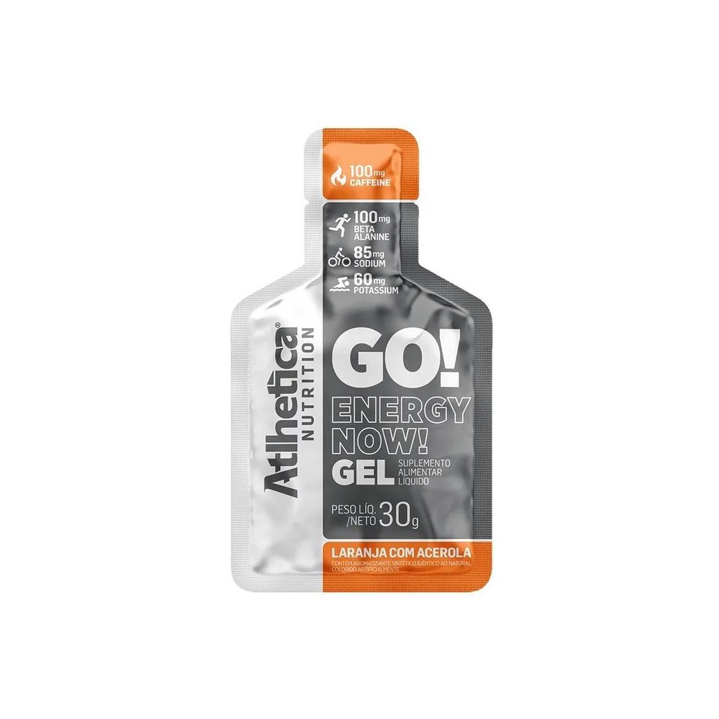 GO ENERGY NOW GEL (DISPLAY 10 UNID. 30G) - SABOR: LARANJA C/ ACEROLA
