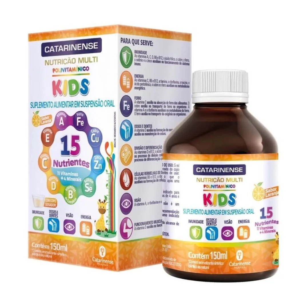Polivitaminico Kids Multi 150ml Sabor Laranja