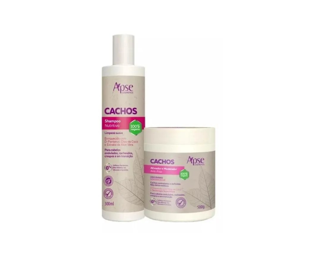 Kit Shampoo 300ml e Ativador 500g Cachos - Apse