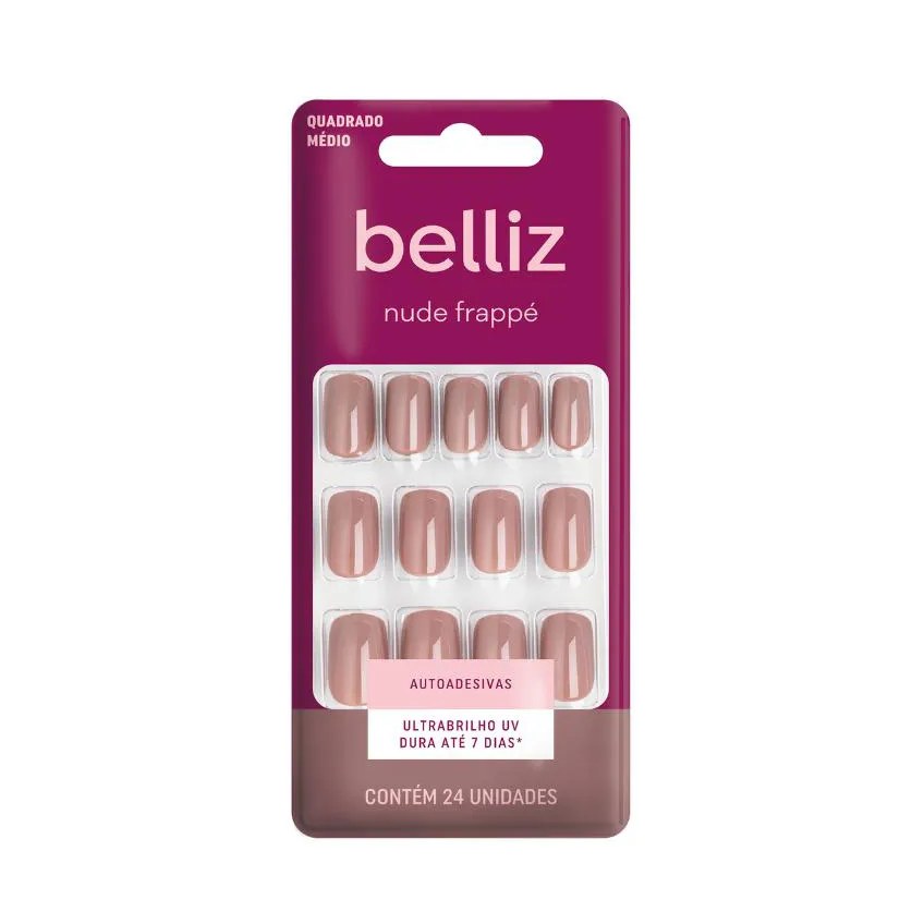 Belliz Unhas Autoadesivas Nude Frappe