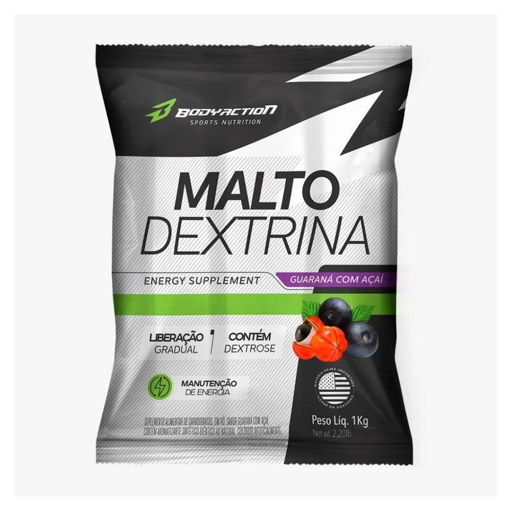 Maltodextrina (1kg) - Sabor: Açai com Guaraná