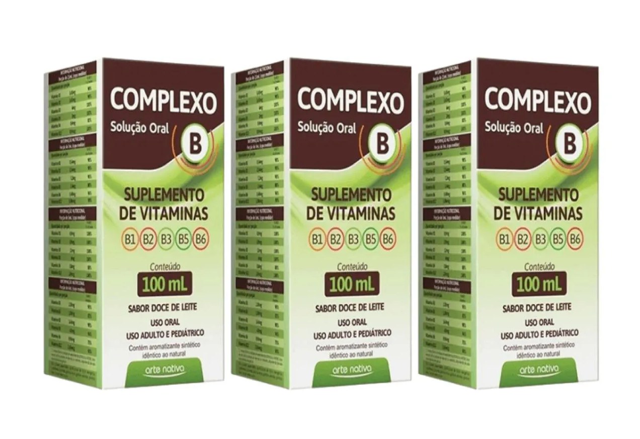 Kit C/3 Complexo B Solução 100Ml - Arte Nativa