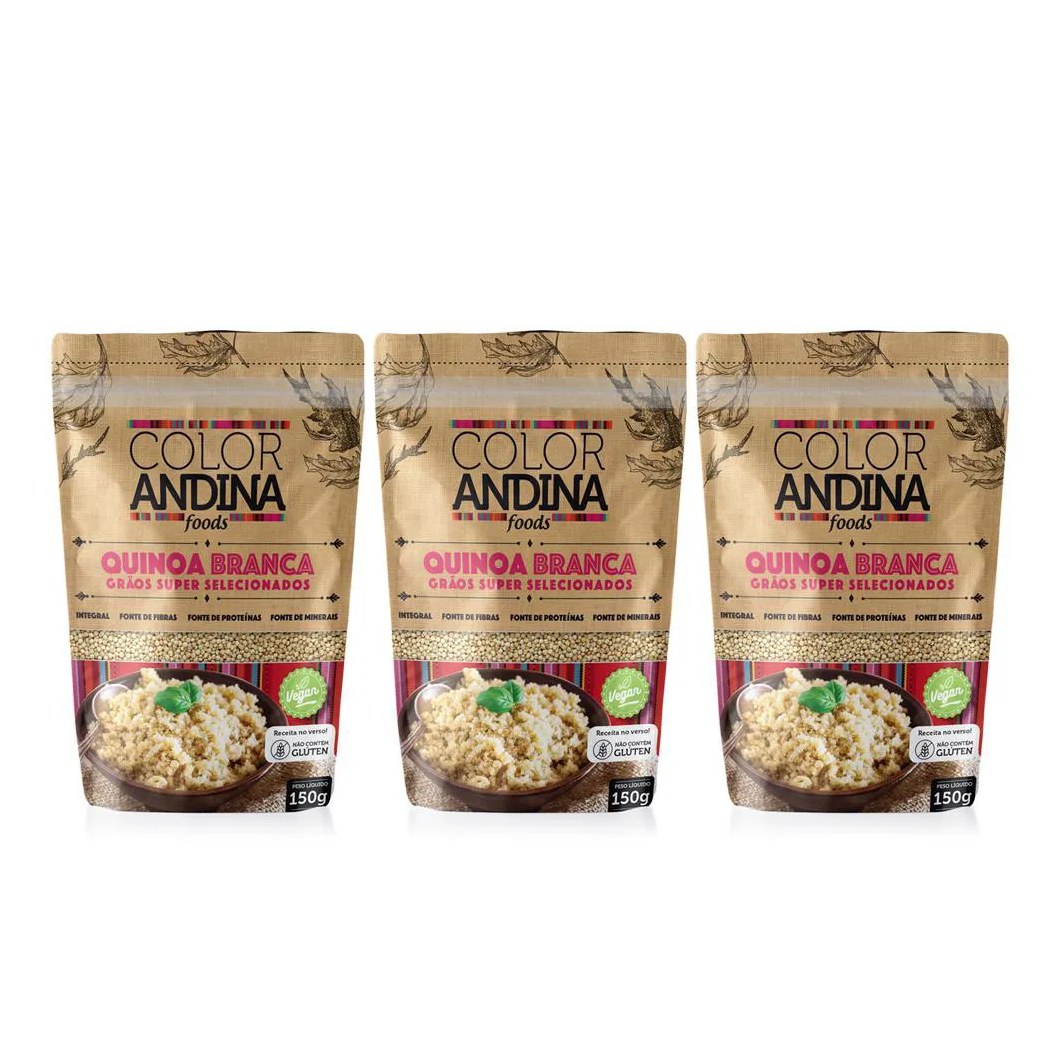 QUINOA REAL BRANCA - COLOR ANDINA FOOD 0,150G - 03 UNIDS