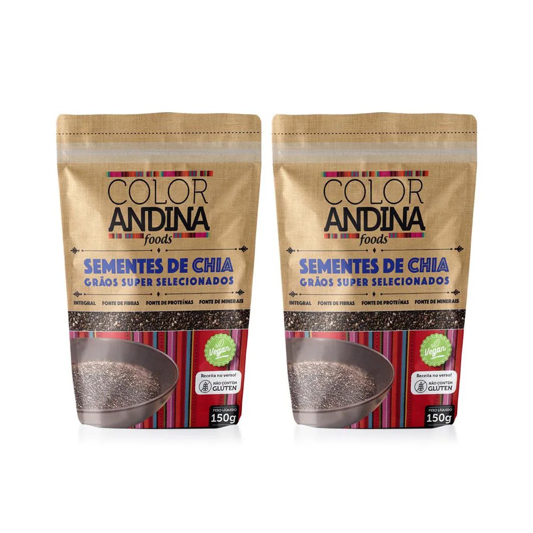 SEMENTE DE CHIA COLOR ANDINA 150G-2 PACOTES