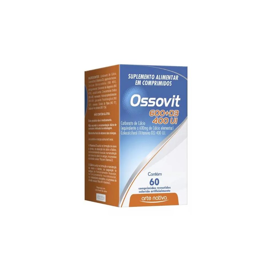 Suplemento Ossovit 600+d3 400 Ui 60cpr Arte Nativa