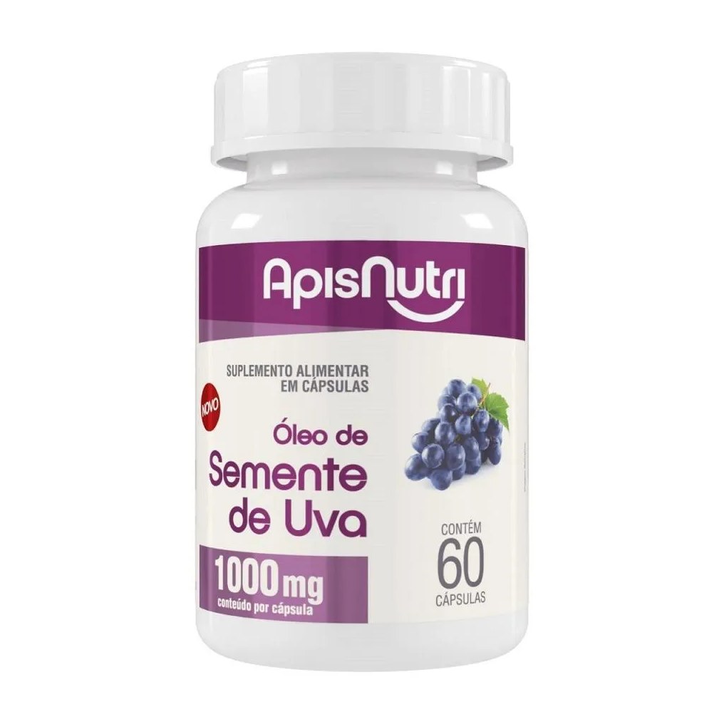 Óleo de Semente de Uva 1000mg (60 Cápsulas) - Padrão: Único