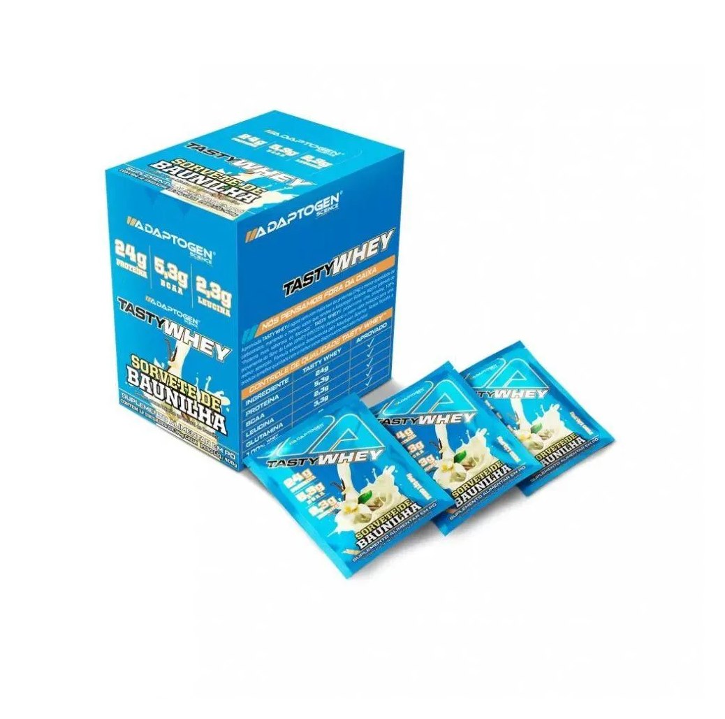 Tasty Whey Display Sachê - Sabor: Vanilla Cream (12 Unid. 34g)