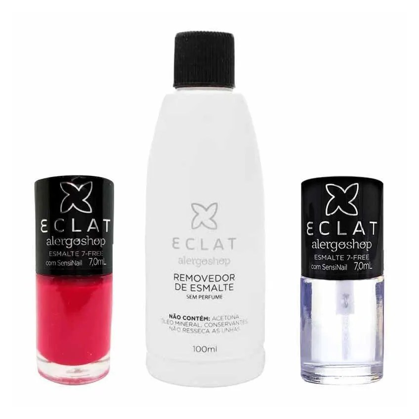Kit Esmaltes Copacabana + Óleo Secante + Removedor Alergoshop