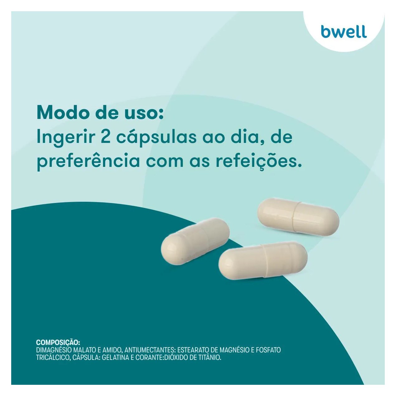 Di-Magnésio Malato 500mg bwell 60 Cápsulas