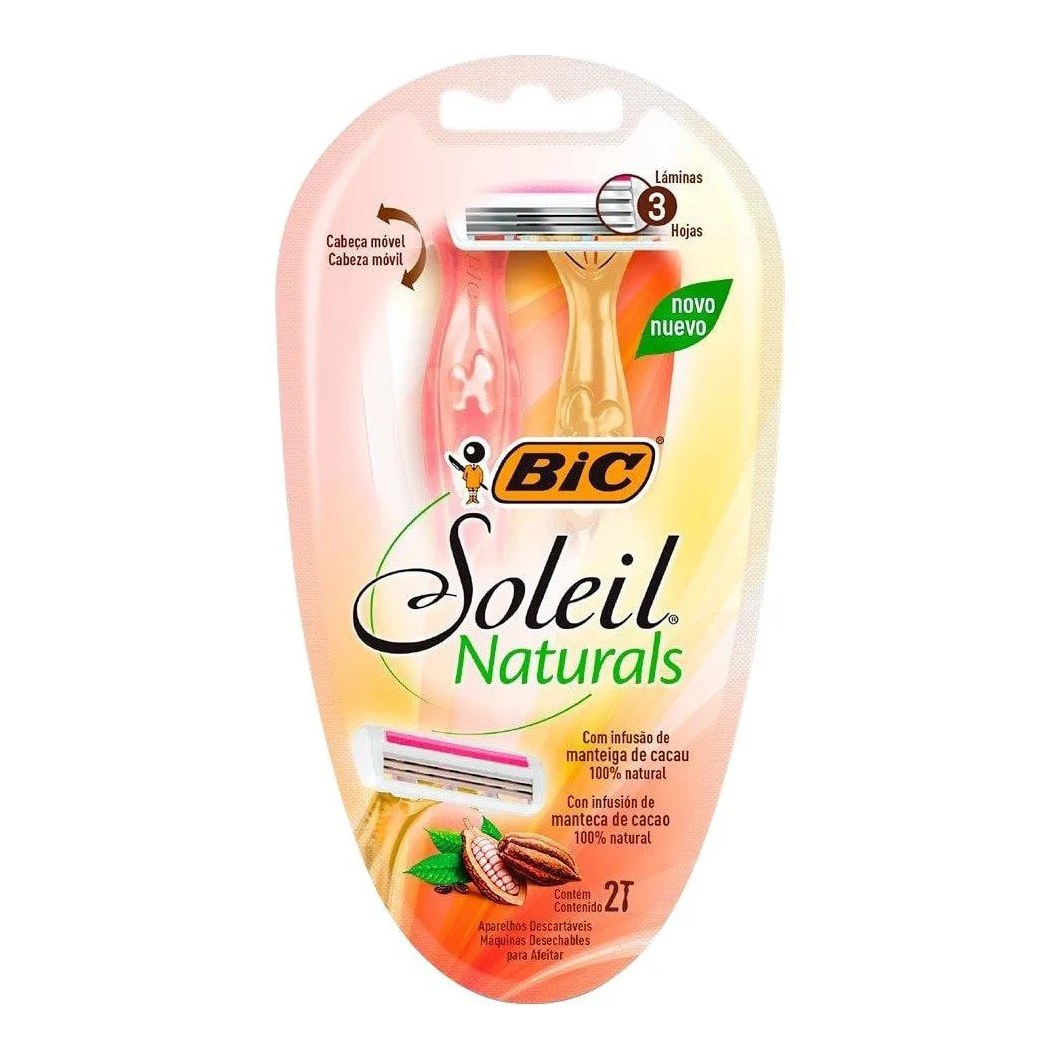 Aparelho Bic Soleil Naturals Feminino 12 Embalagens com 2 unidades