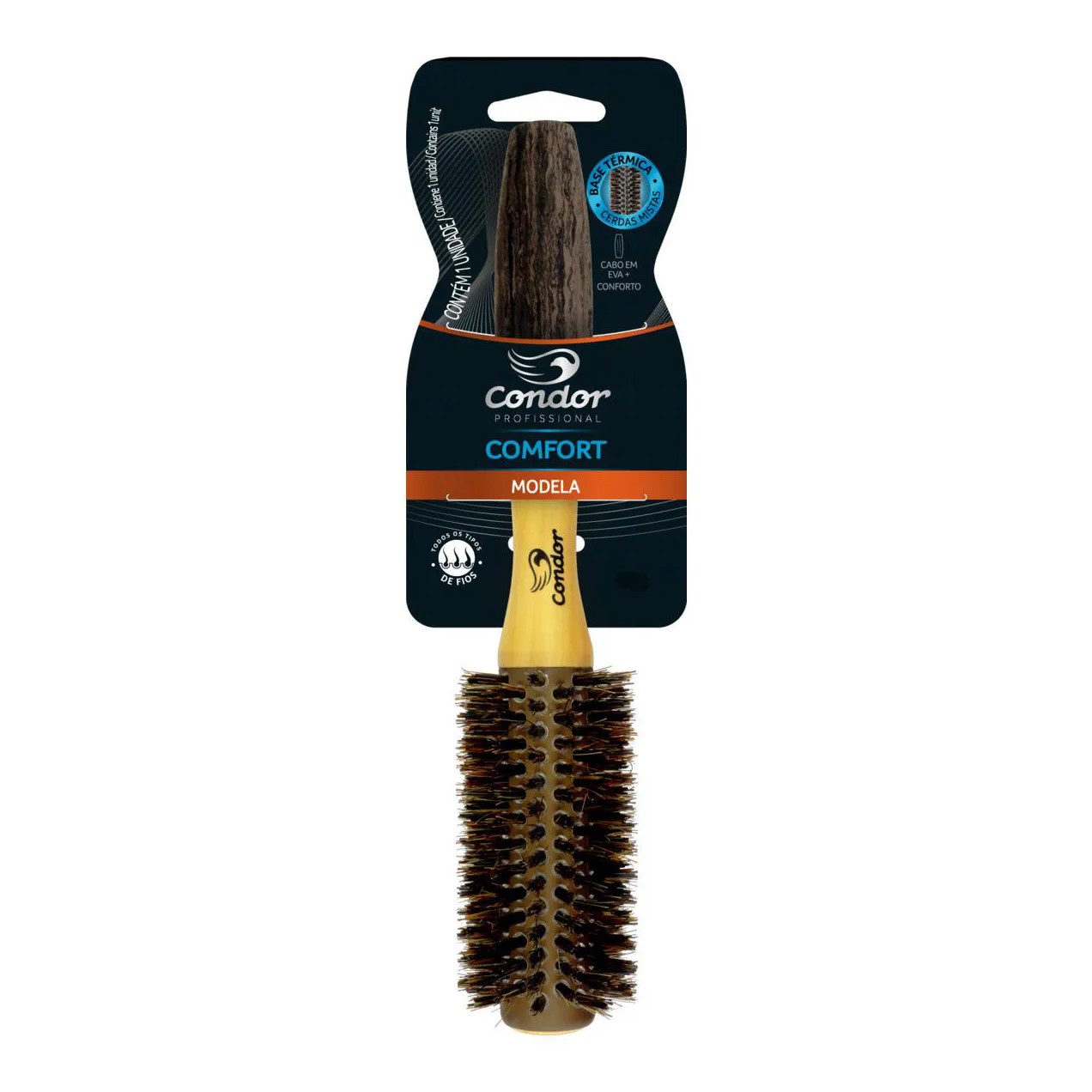 Escova para Cabelo Profissional Condor Comfort Grande