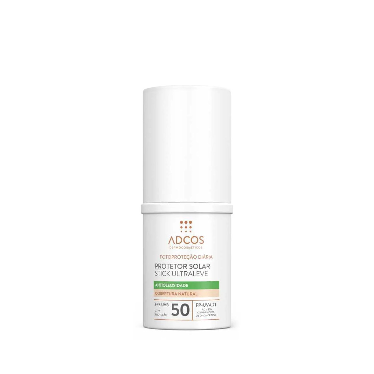 Protetor Solar Facial em Bastão Adcos Ultraleve FPS50 Beige 15g