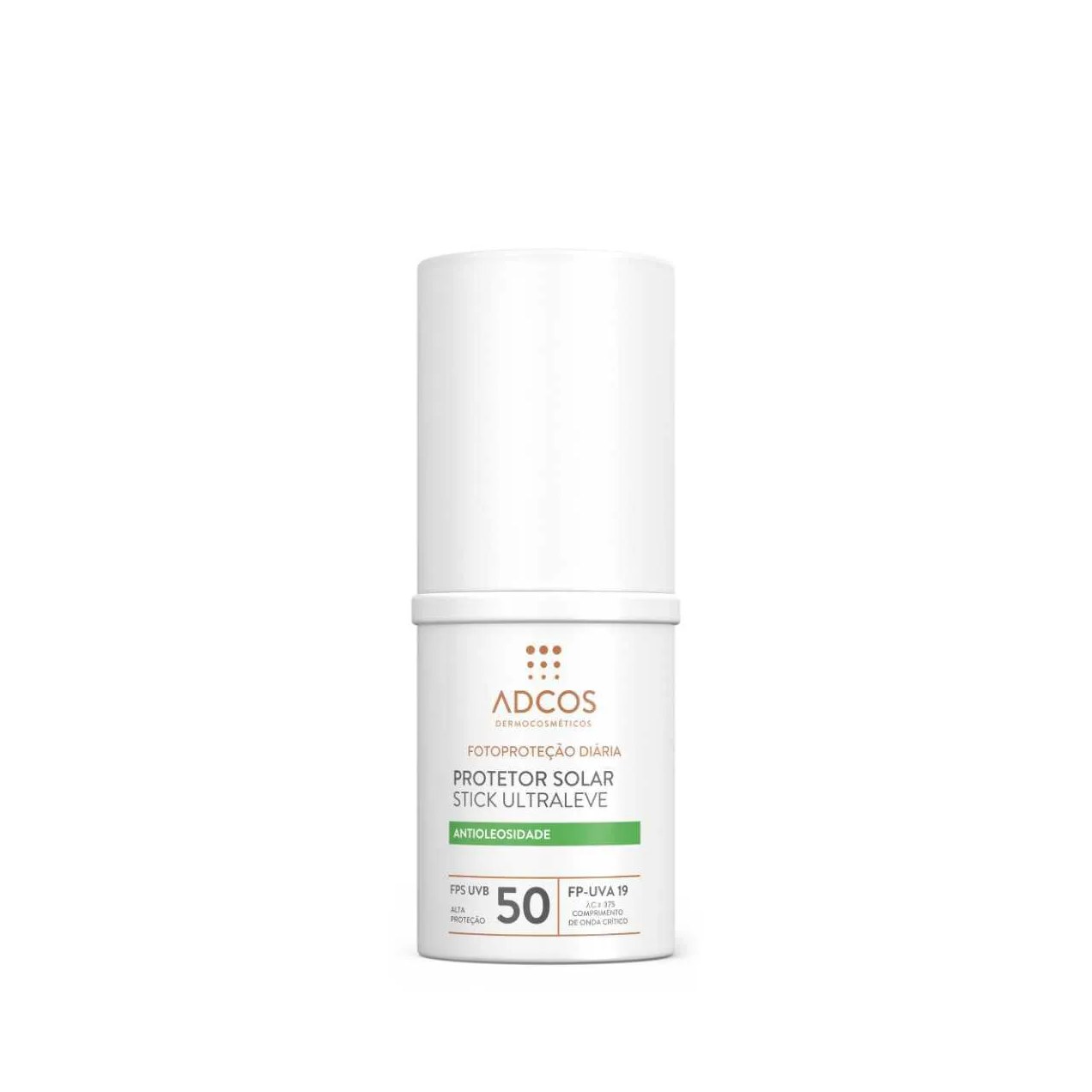 Protetor Solar Facial em Bastão Adcos Ultraleve FPS50 12g
