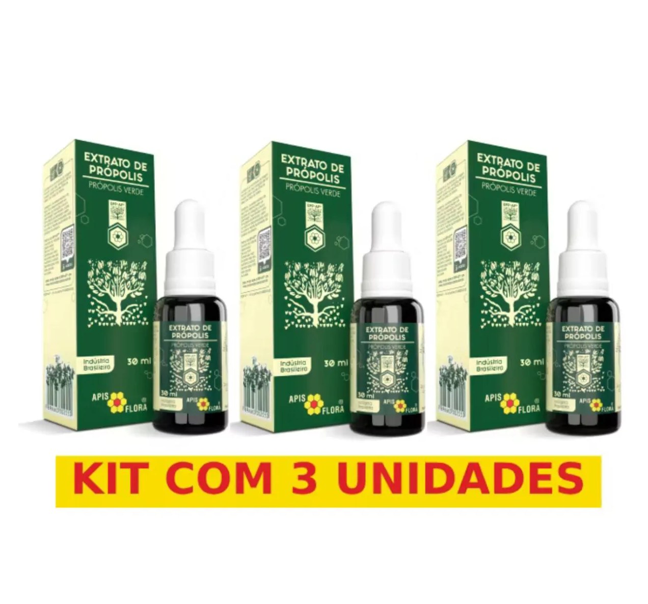 Kit 3x - Extrato de Própolis Verde - Apis Flora