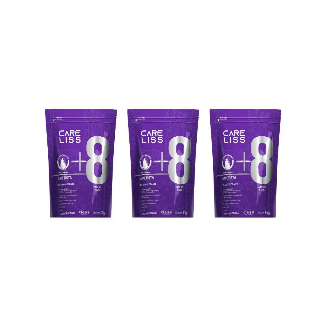 Po Descolorante Care Liss 300g Ametista - Kit C / 3un