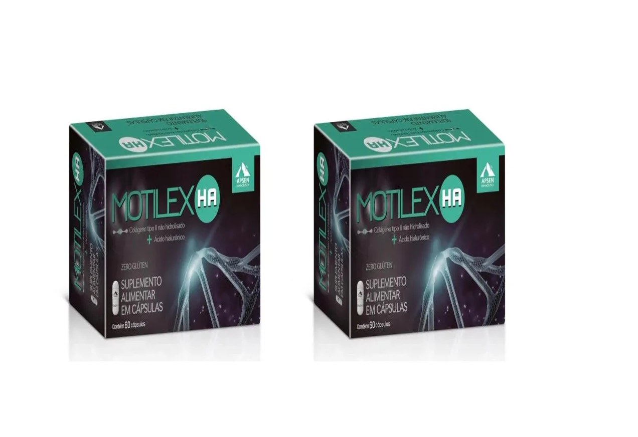 Kit 2 Motilex Ha Apsen Colágeno Tipo 2 + Ácido 60cp