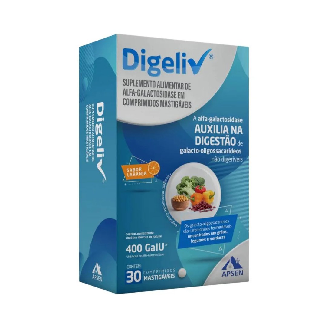 Suplemento Apsen Digeliv 400 Gaui Digestão 30cps