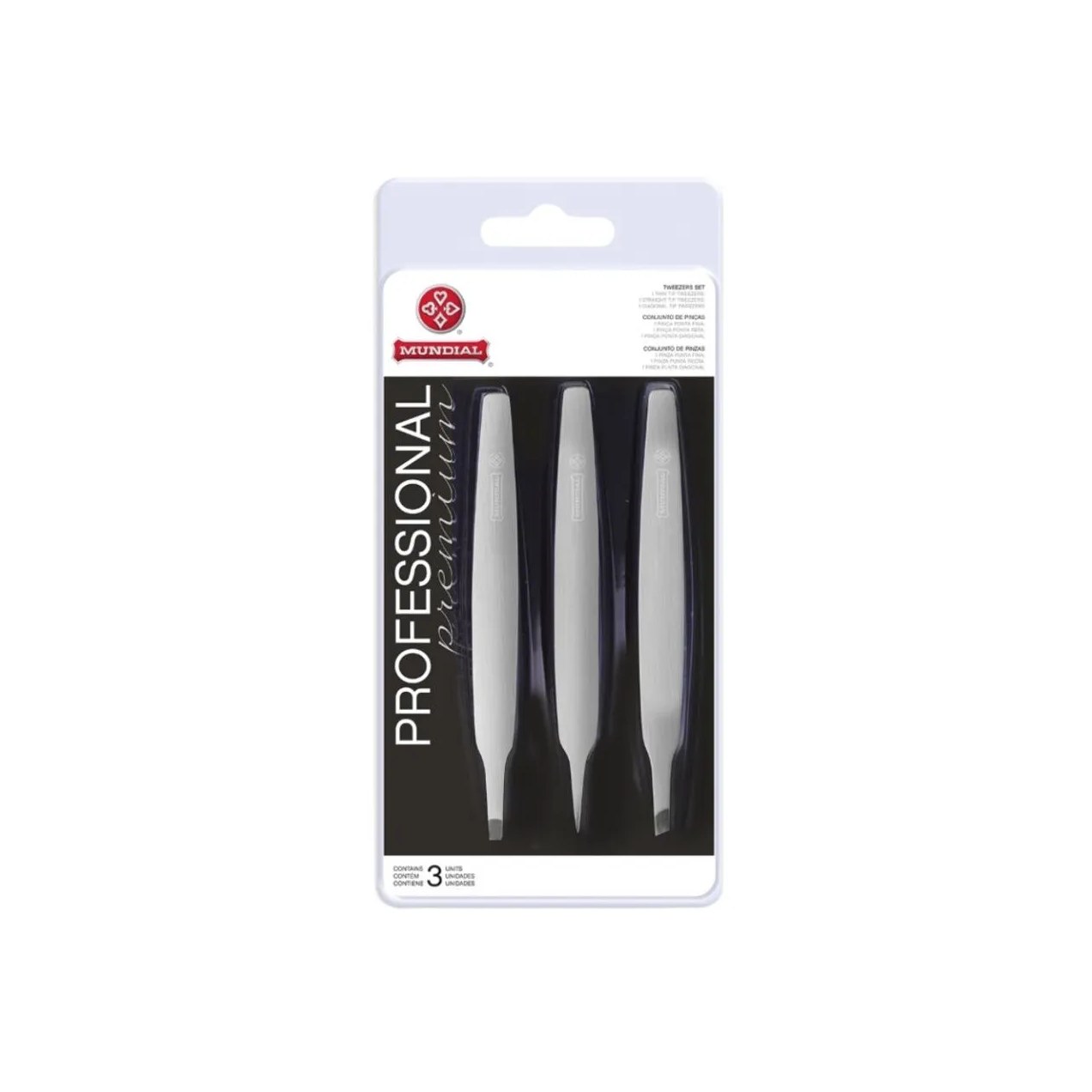 Kit 6 Pinças de Sobrancelha Bc-394 Profissional Aço Mundial
