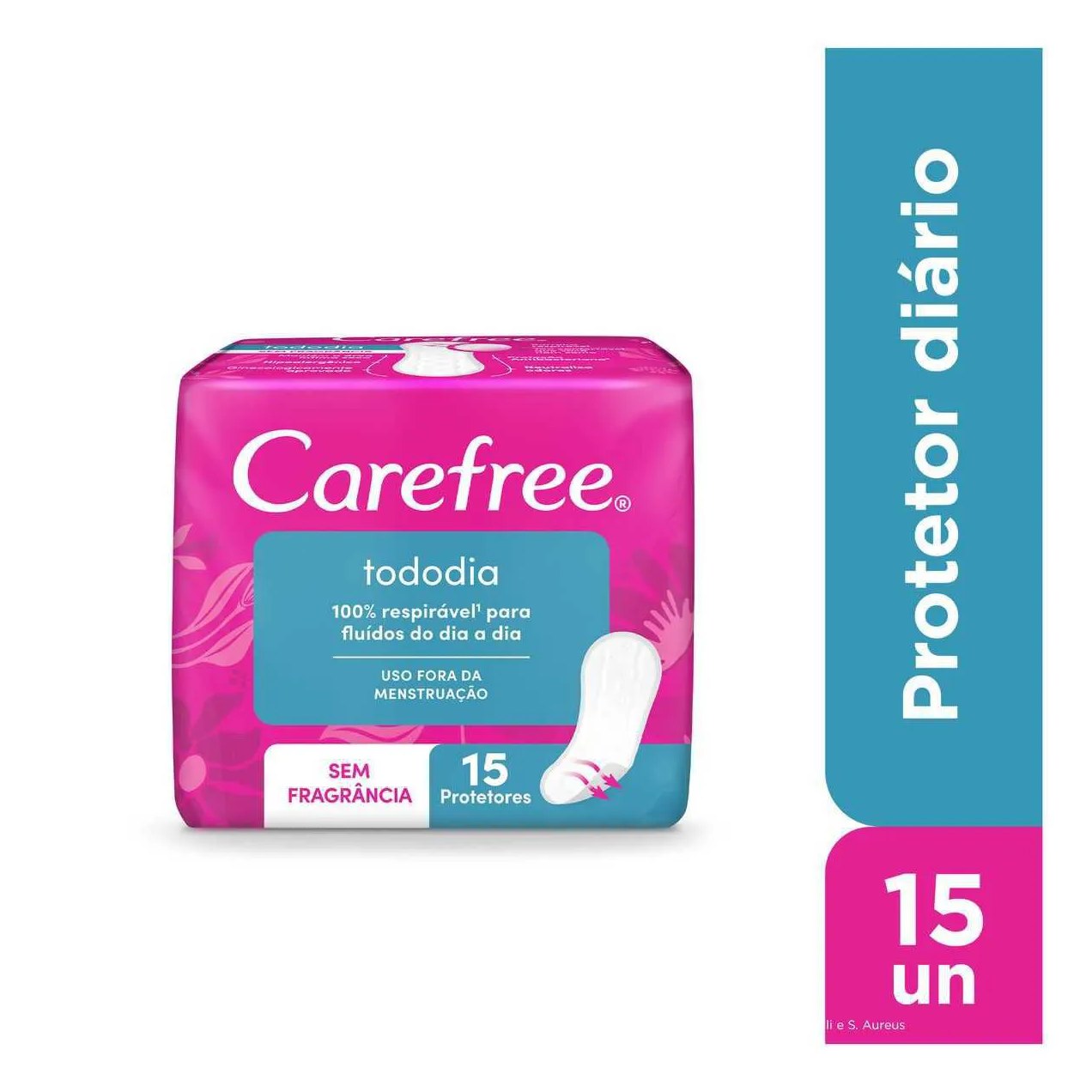 Protetor Diário Carefree Todo Dia Sem Perfume 15 unidades
