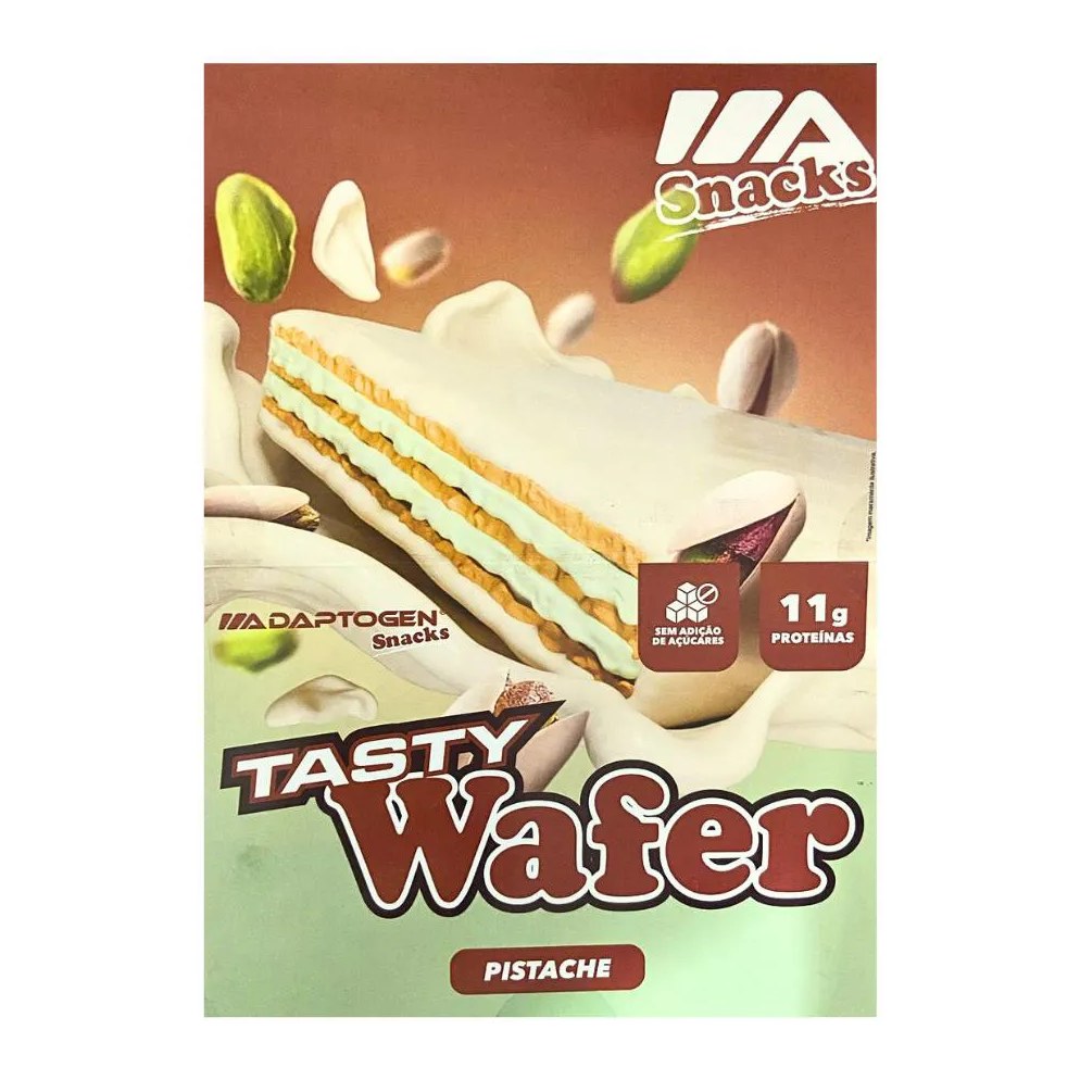 Tasty Wafer Snacks 50g - Adaptogen Pistache - Sem Ad Açucar - Caixa Fechada 12un