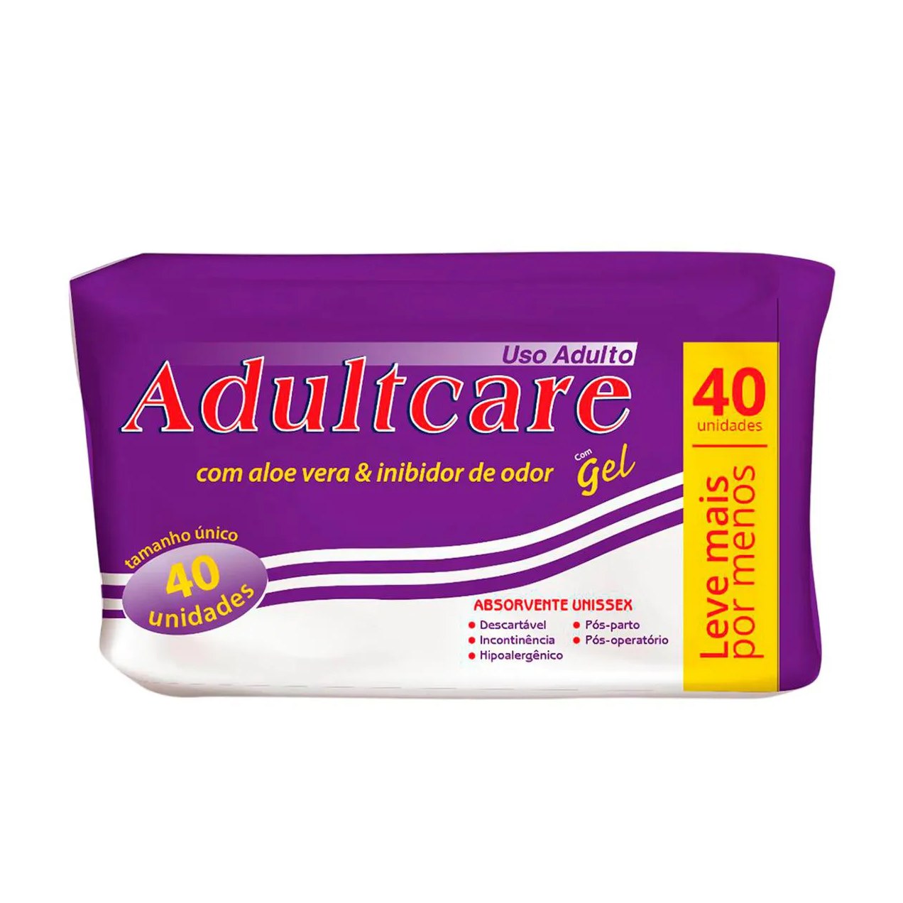 Absorvente Geriátrico Adultcare Premium Unissex 40 unidades