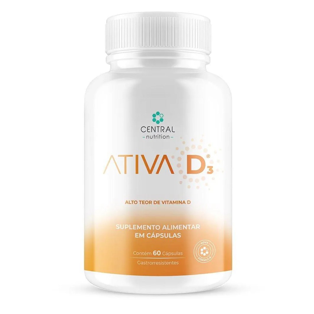 Ativa D3 Gastrorresistentes Central Nutrition 60 cápsulas