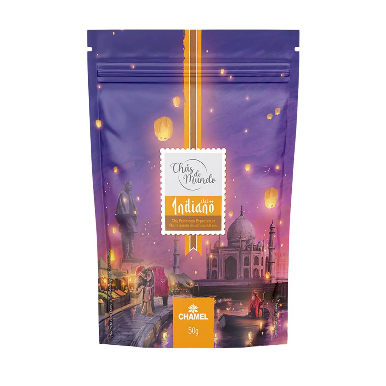 Chás do Mundo Pouch Chá Indiano 50g - Chamel