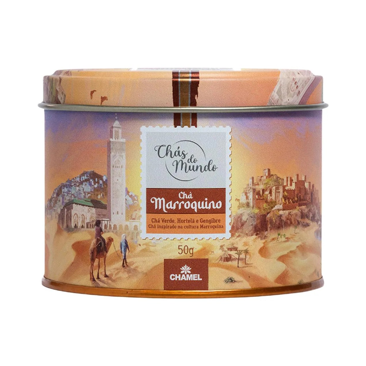 Chás do Mundo Pouch Chá Marroquino Lata 50g - Chamel