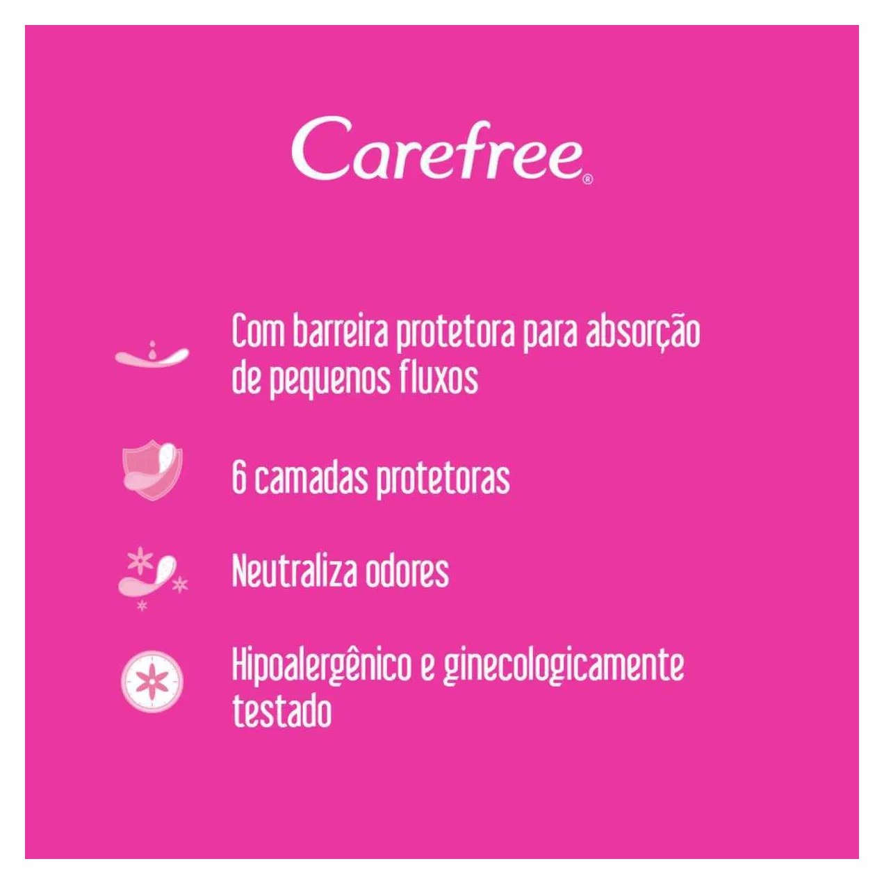Protetor Diário Carefree Proteção Sem Perfume 15 unidades