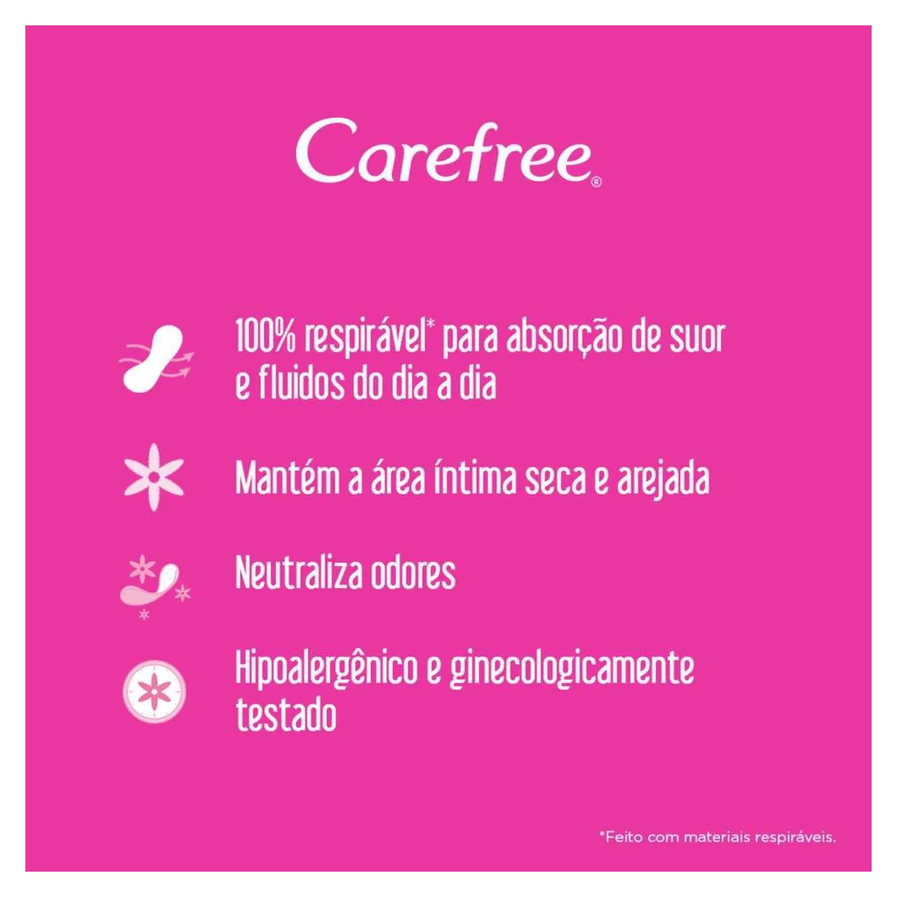 Protetor Diário Carefree Todo Dia Sem Perfume 40 unidades
