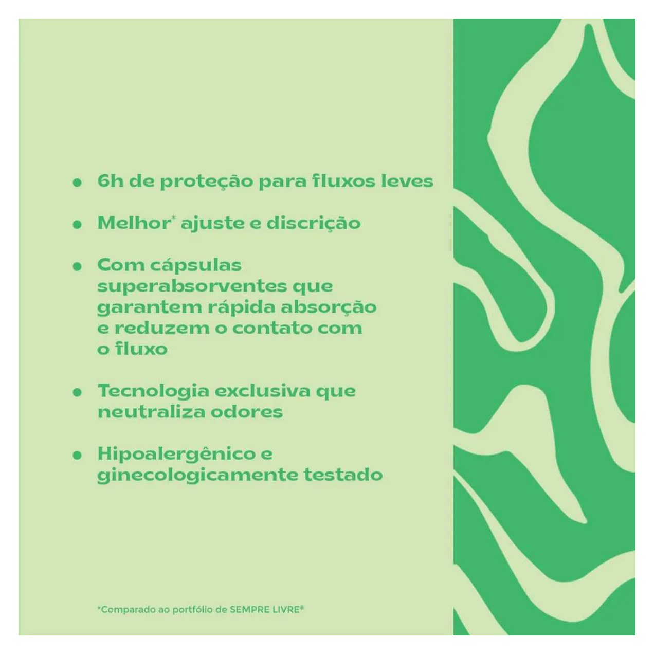Absorvente Sempre Livre Adapt Cobertura Suave Com Abas com 8 unidades
