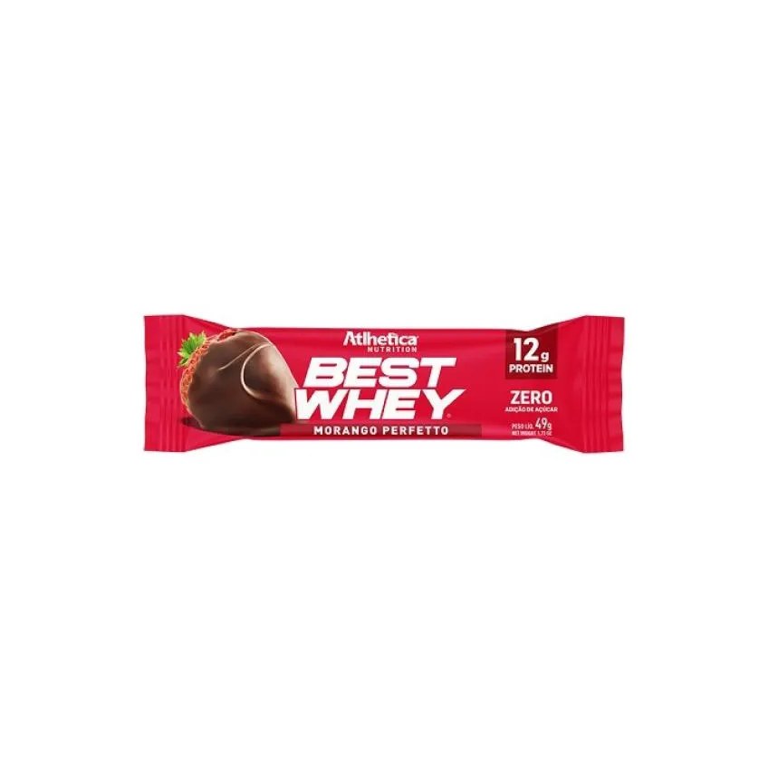 Best Whey Bar (62g) - Sabor: Morango Perfeito (49g)