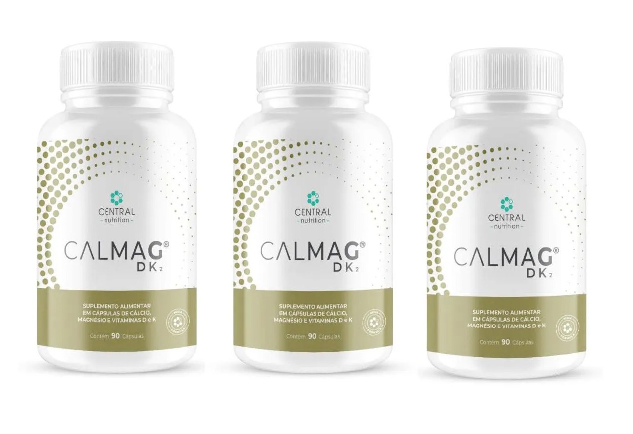 Kit com 3 Calmag Dk2 2 90 cápsulas - Central Nutrition