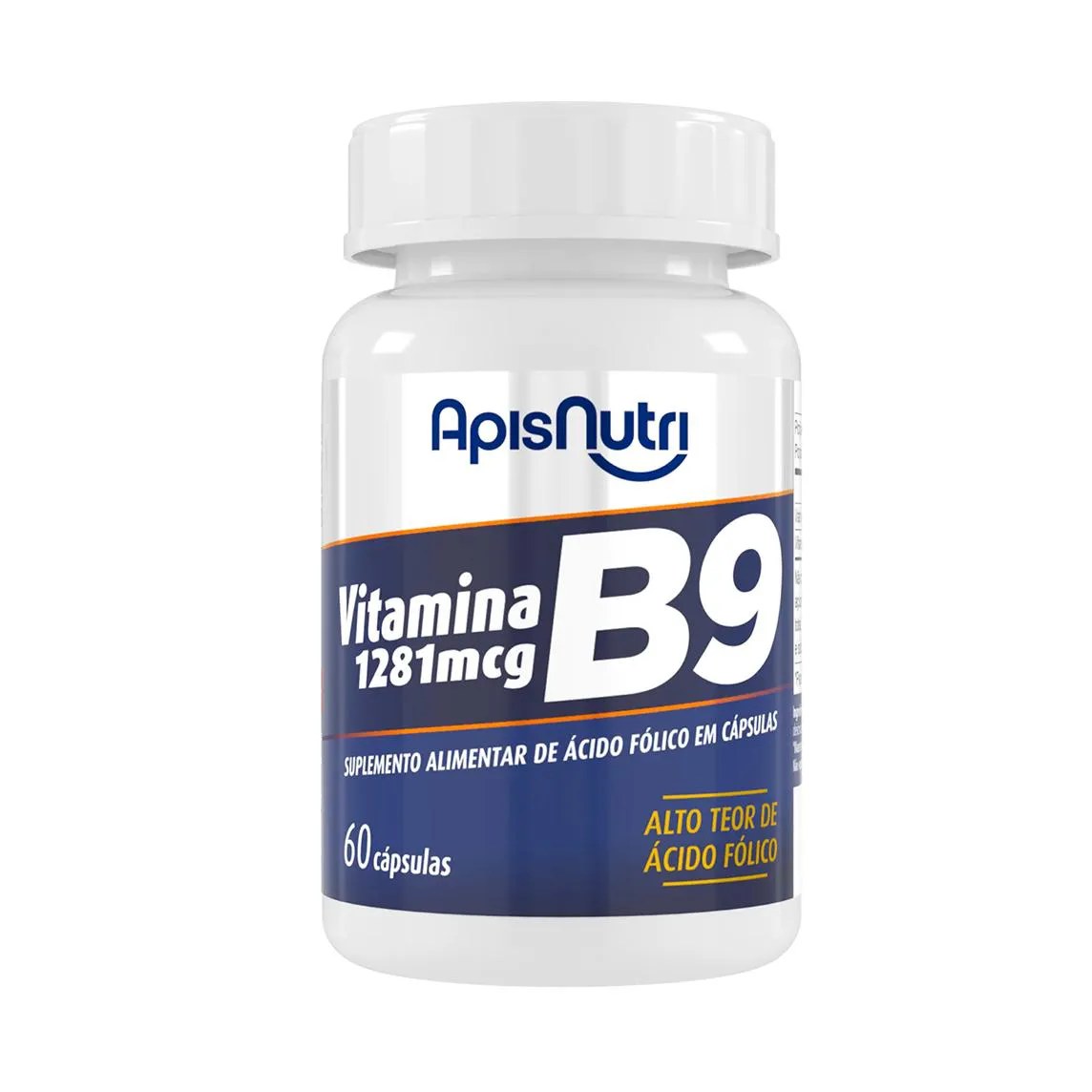 Vitamina B9 1281mcg Acido Folico 60 cápsulas - Apisnutri