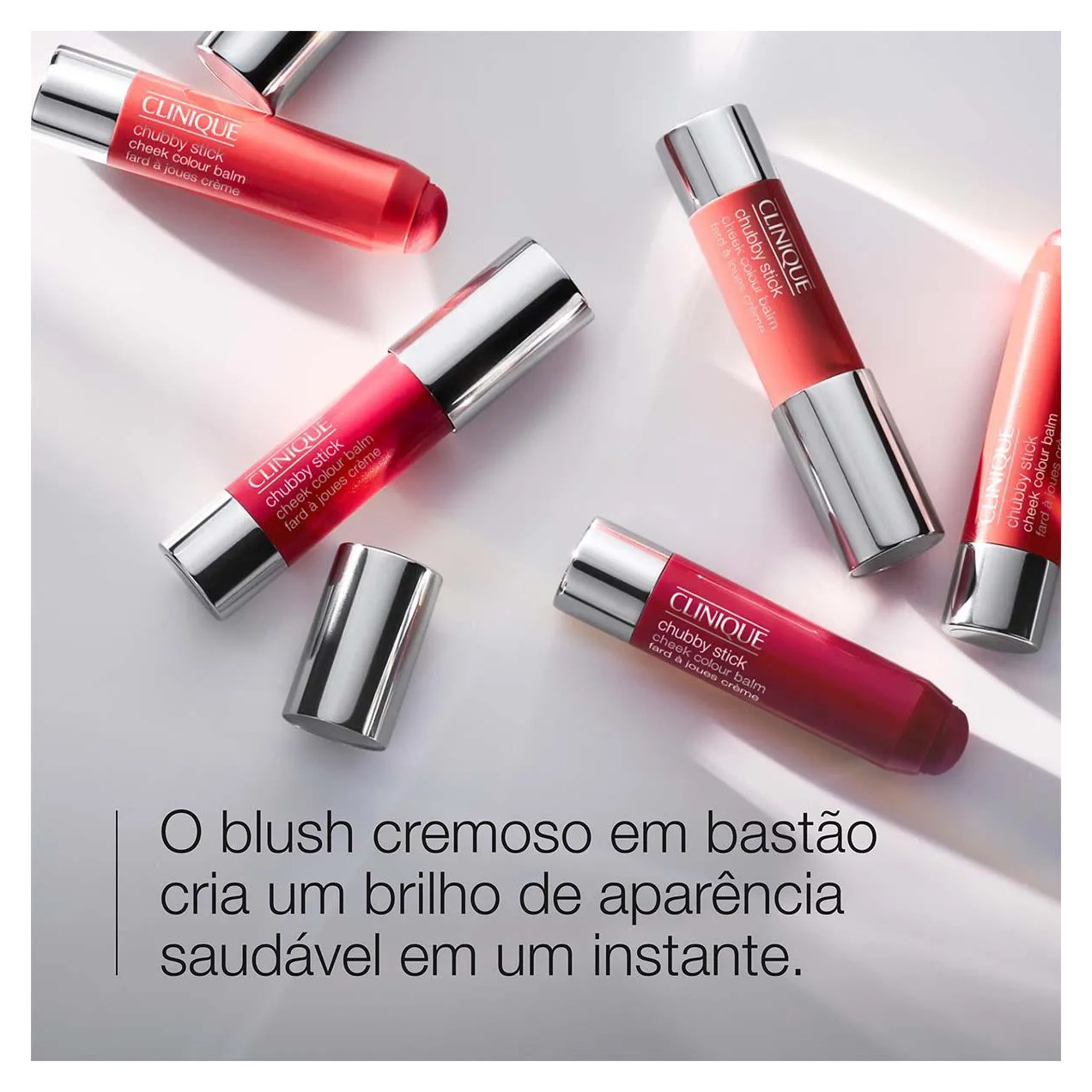 Blush em Bastão Clinique Chubby 6g - Plumped Up Peony